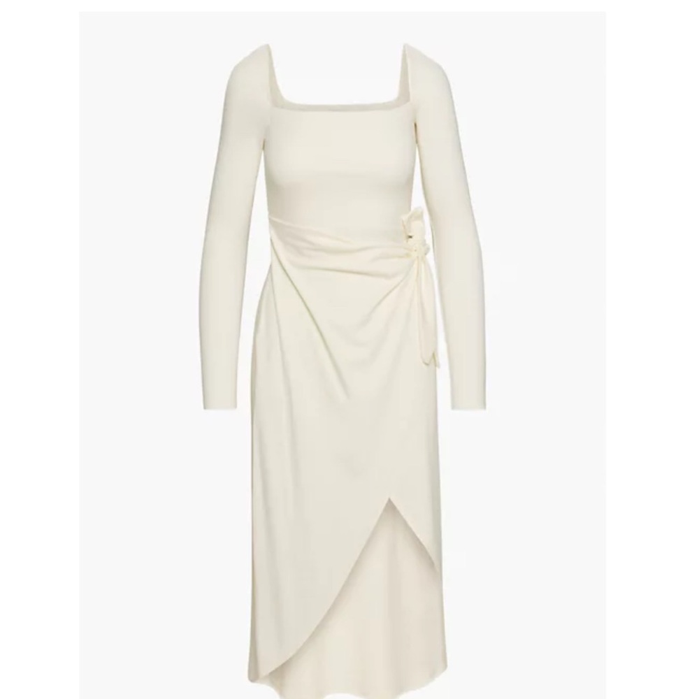 Aritzia | Wilfred Saturn Cream Long Sleeve Wrap Dress